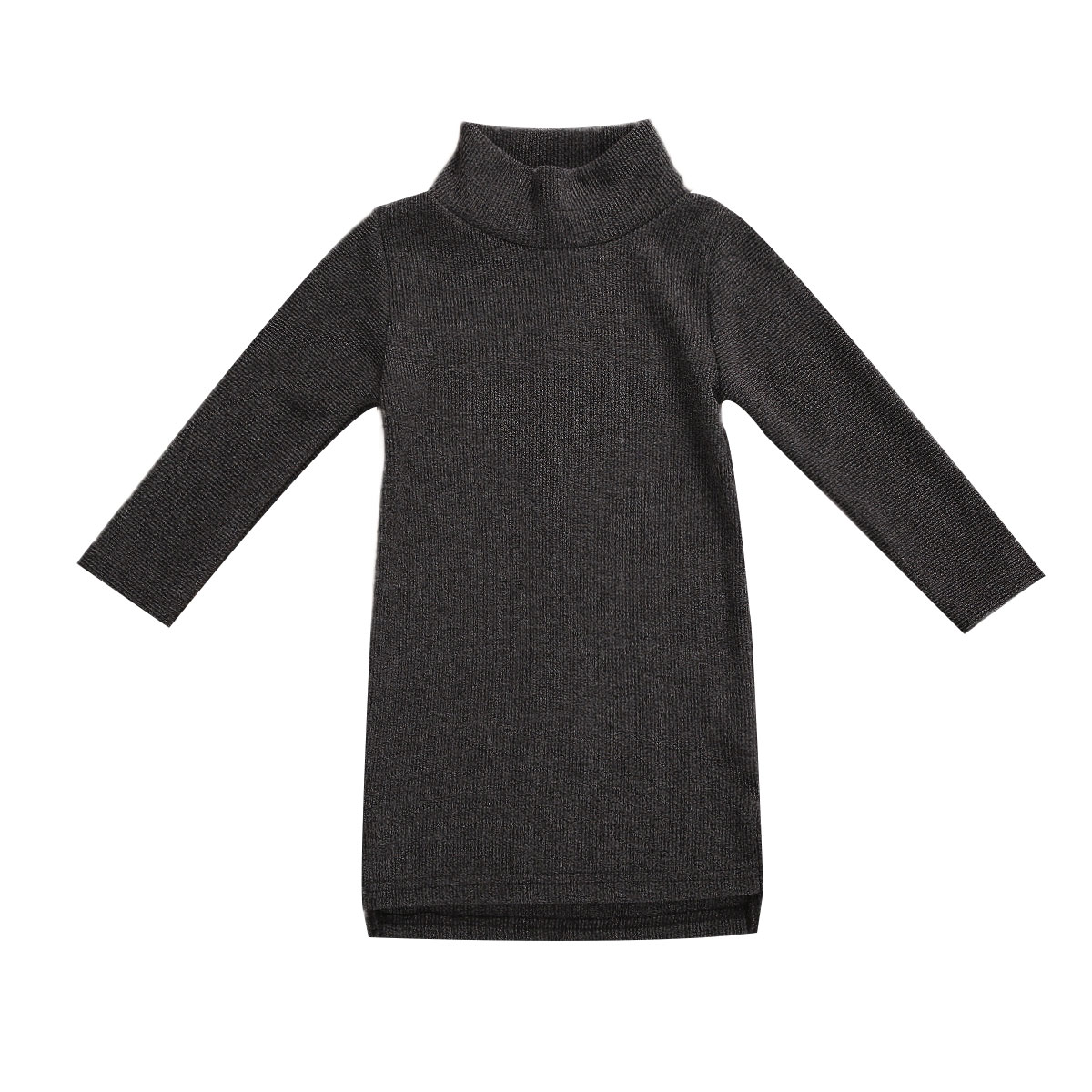 Efterår / vinter toddler barn pige lang sweater langærmet langermet hals varm behagelig udendørs kjole tøj