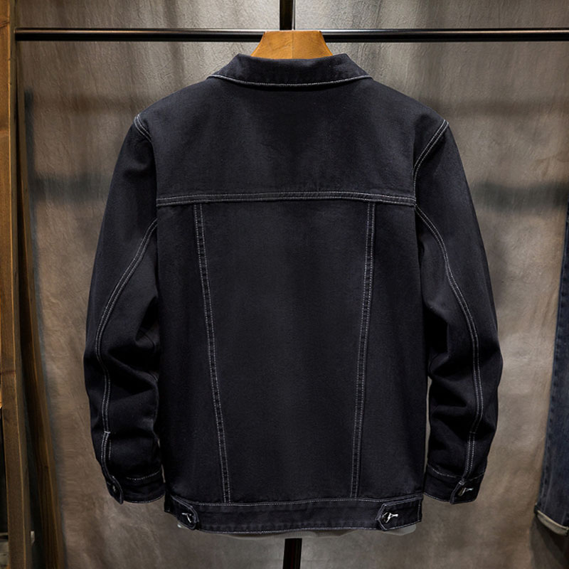 SHAN BAO – veste en Denim pour homme, classique, ample, décontractée, en coton, grande taille XL – 8XL, printemps-automne