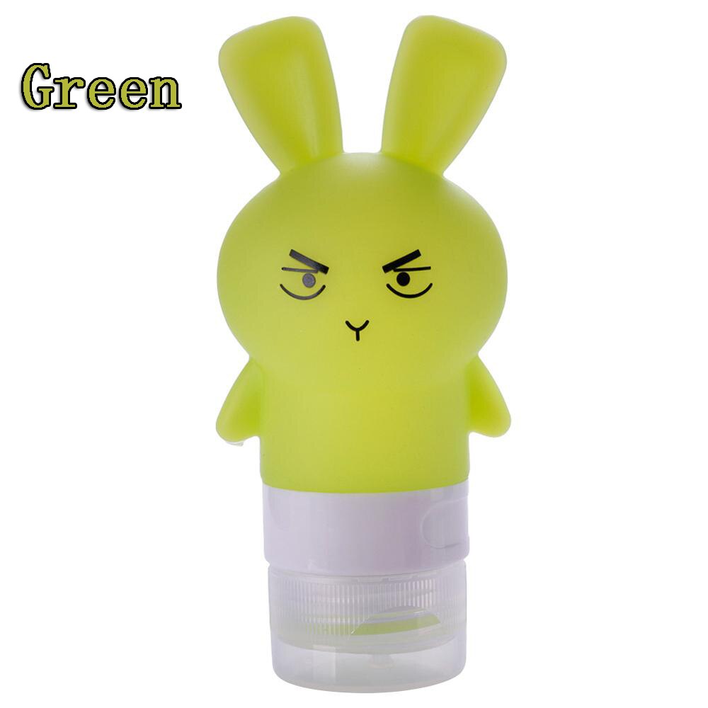 60/80/90 Ml Food-Grade Siliconen Flessen Makeup Shampoo Douchegel Lotion Sub-Bottelen Buis leuke Reizen Squeeze Lege Fles: Type4-75ml green