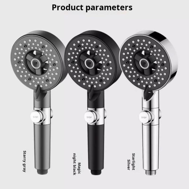 Household Super Shower Set Dechlorinating Light Luxury Booster Spray Shower Head High Pressure Bathroom Purifying Booster Spraye