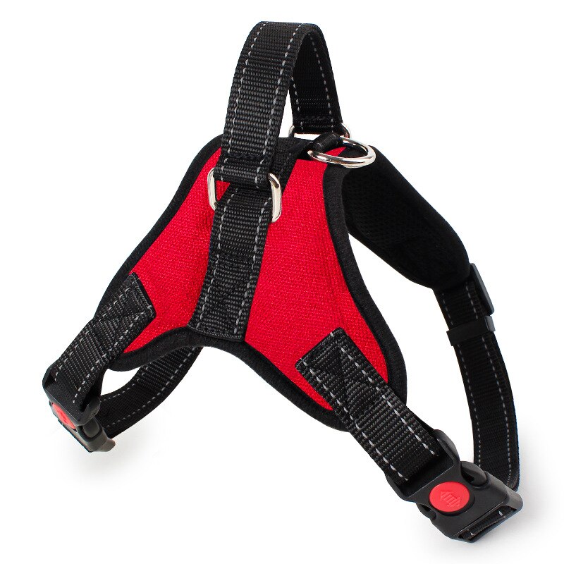 Pet Products, Towing Rope, Dog Chest Strap, Saddle Type Big Dog Pet Chest Clip: Red / S