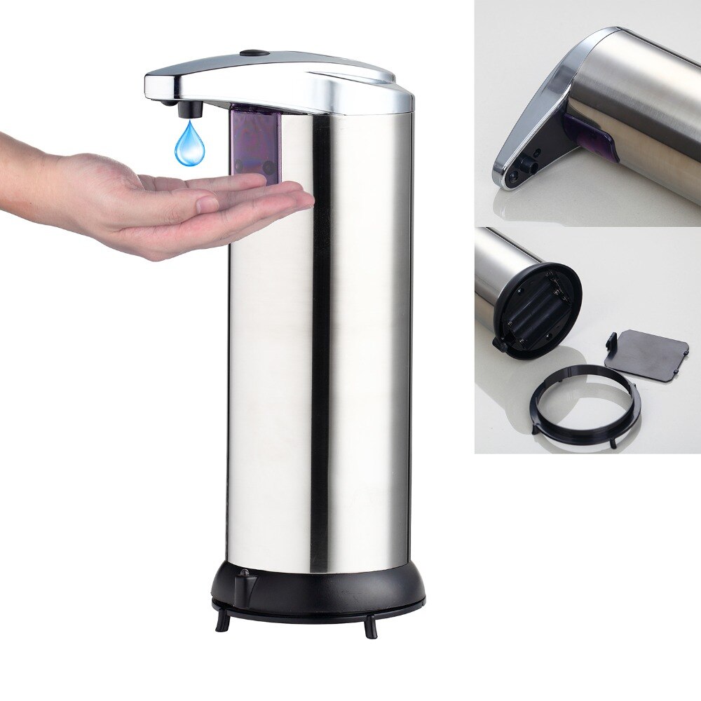 Dispensador automático de jabón JIENI de tacto libre, dispensador de desinfectante sin contacto con Sensor, dispensador de jabón para baño de cocina: Soap Dispenser A
