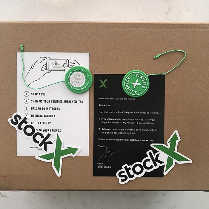 Stock X Green Circular Tag Rcode Stickers Flyer Plastic Shoe Buckle Verified X Authentic Green Tag