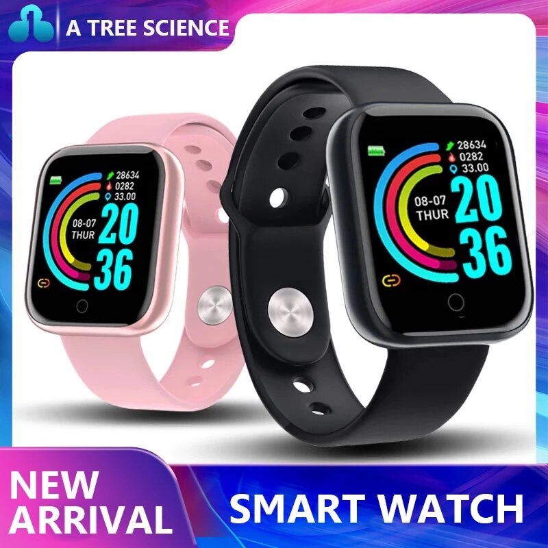 Bluetooth Y68 Smart Horloge Mannen Sport Smartwatch Hartslagmeter Bloeddruk Tracker Fitness Armband Voor Ios Android