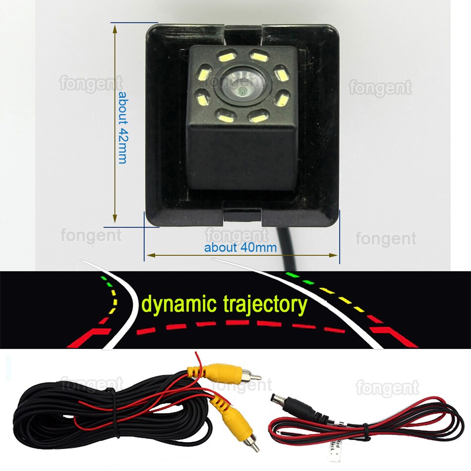 Vehicle Dynamic Trajectory Tracks Car Reversing Backup Rear View Camera For Toyota Prado 150 Parking Assistance