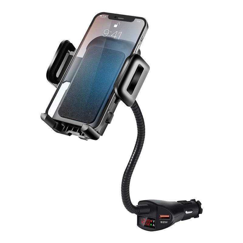 Sigaretten Aansteker Telefoonhouder 3-In-1 Supportor Met Spanningsdetector Auto Mount Oplader Compatibel Voor Smartphone Opladen