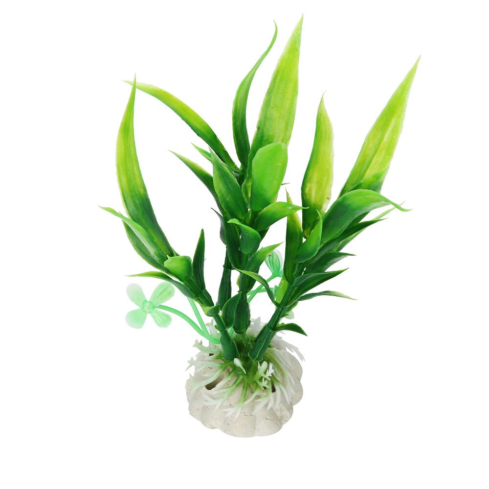 Fish tank landscaping simulation plant ornamental plastic short aquatic plants aquarium fish tank plant decoration #W