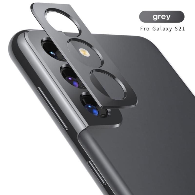 Metal Protector Film Protection Case Aluminum Alloy Ring Cover Rear Camera Lens Protection Cover For Samsung S21 Plus S21 Ultra: S21 black