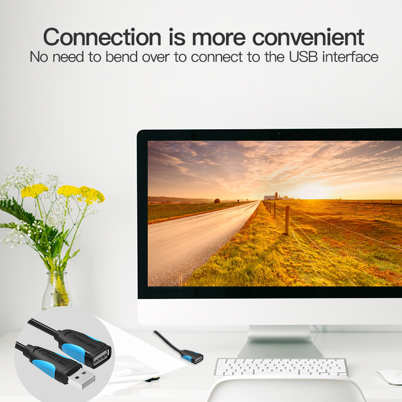 Vention USB2.0 3.0 Extension Cable Male to Female Extender Cable USB3.0 Cable Extended for laptop PC USB Extension Cable