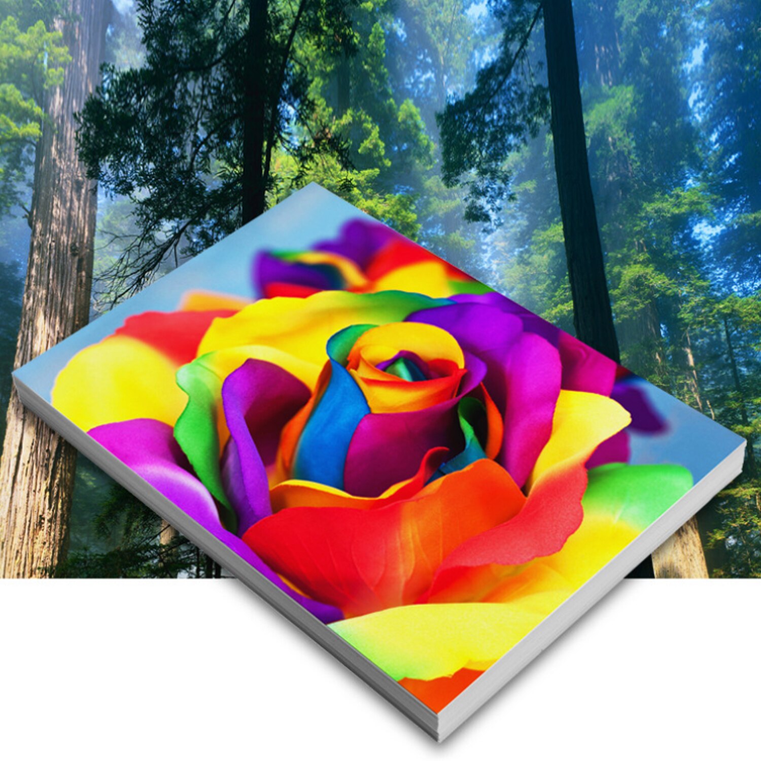 50 Sheets A4 Size 180g High Glossy Photo Papers for Menu Poster Photo Resume Magazine Cover Supporting Double-sided Printing