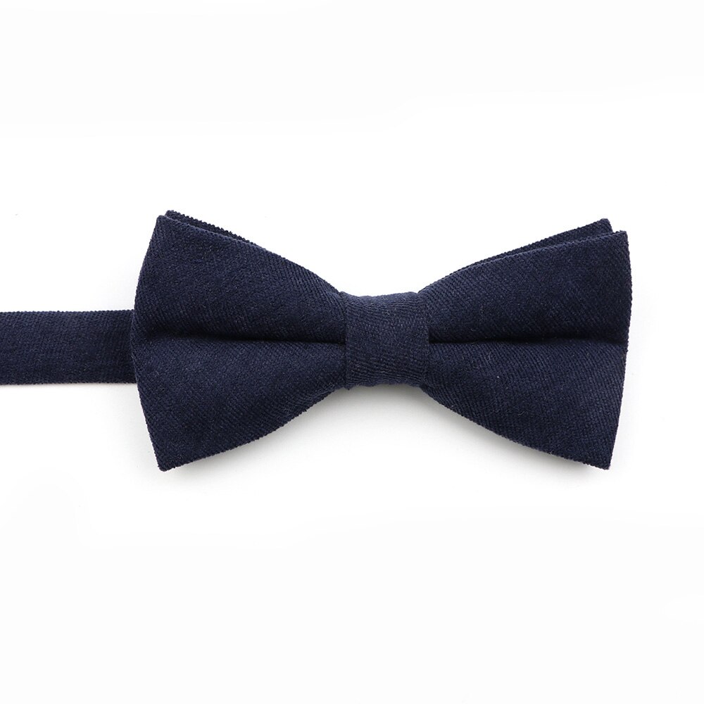 Nœud papillon en microdaim doux pour homme, couleur unie, Flexible, lisse, mat, motif décoratif, en coton: 14