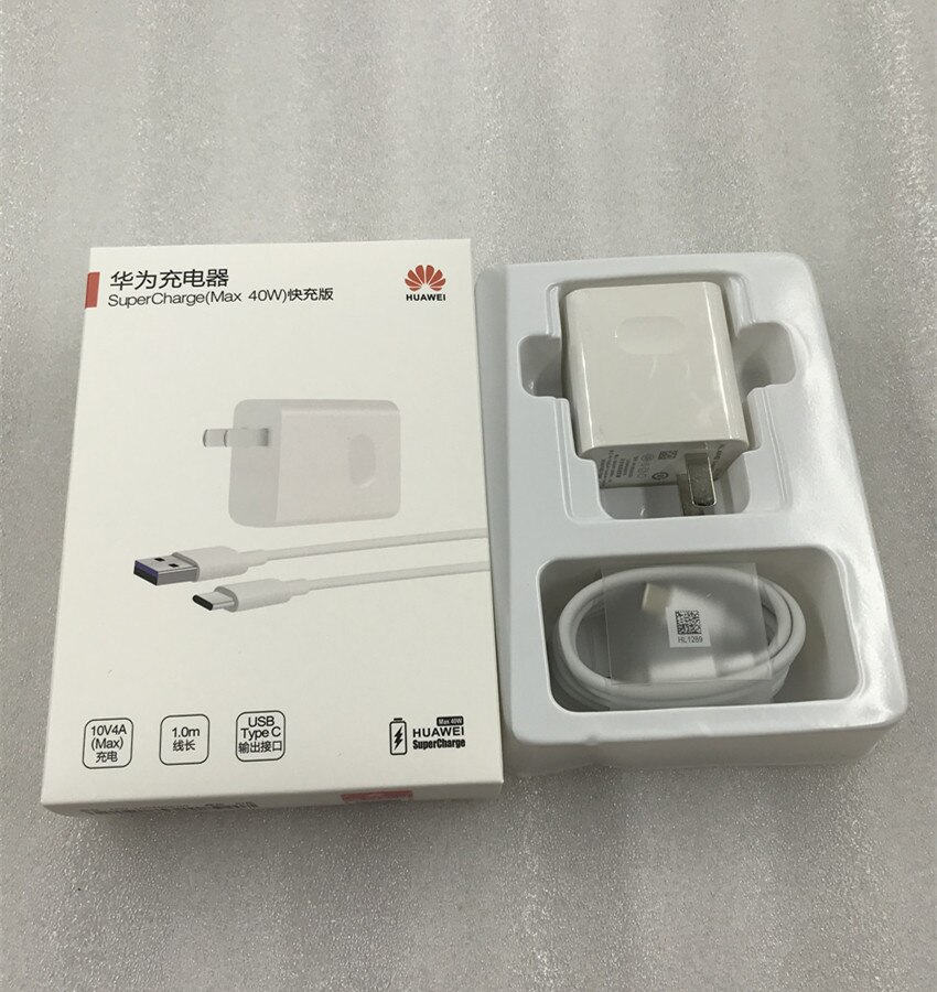 Huawei p40 pro carregador rápido original 40 w 10 v/4a ue/eua supercharge adaptador usb 5a tipo c cabo para companheiro 20 30 pro honra magia 2
