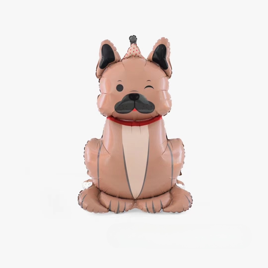 kreskówka zwierzę pies Labrador pudel jamnik aluminium film balon dla dzieci Dekoracja urodzinowa niemowlę prysznic Globos: iridescent