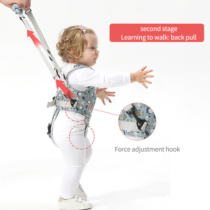Loopstoeltje Riem Peuter Harness Assistant Rugzak Zuigeling Leren Wandelen Sling Riem Anti-Val Anti-Verloren Voor 8-24Months