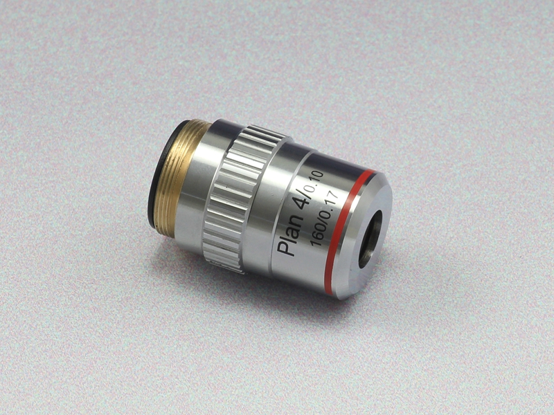 Lente objetivo de plan de microscopio biológico 4X 10X 20X 40X 60X 100X RMS Rosca 160/0,17: Grey