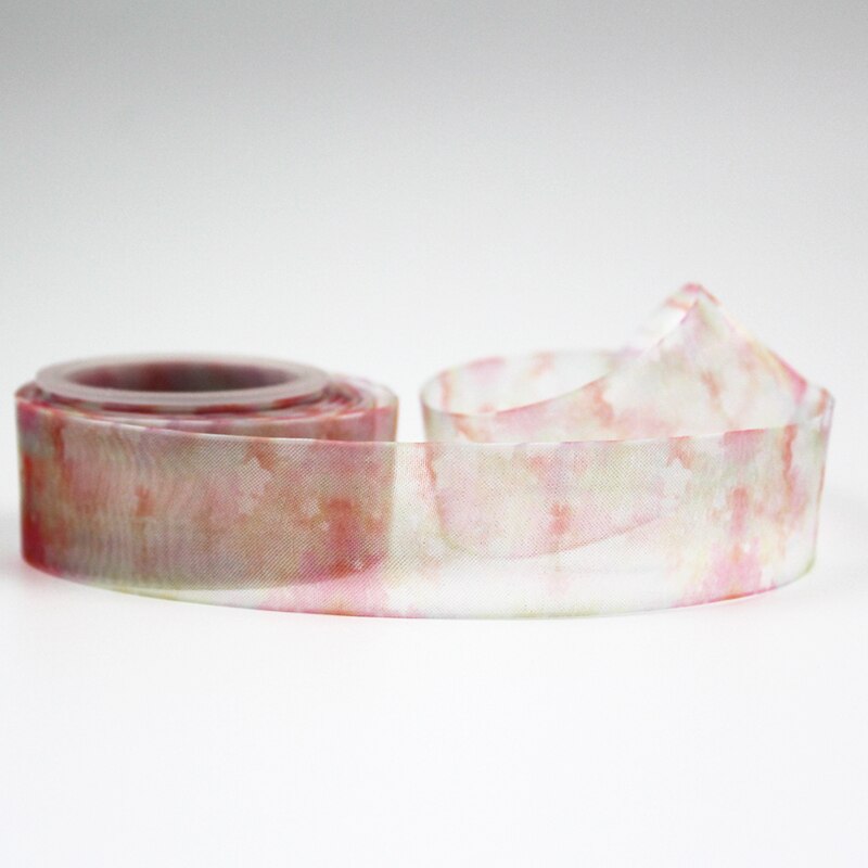 Ruban en organza imprimé, 9mm-75mm, dégradé de couleurs, 100 yards, bandeau en tissu: 38mm sheer ribbon
