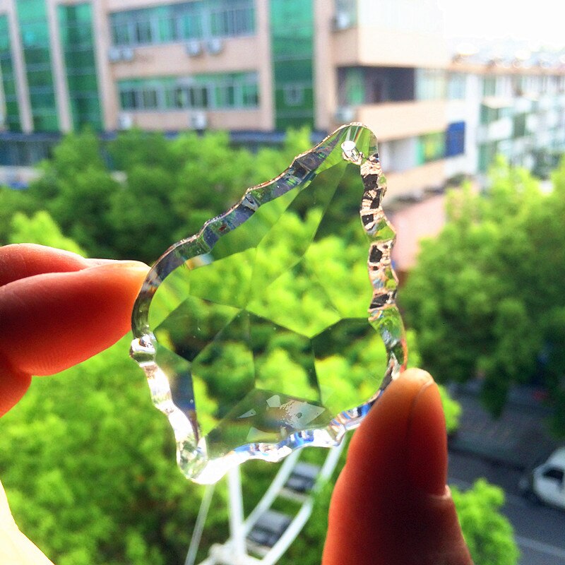 (Gratis Ring) 63 Mm K9 Crystal Maple Leaf Champane/Ab/Clear Kleur Kroonluchter Hanger/Kristallen Verlichting Deel Bruiloft Decoratie: Clear