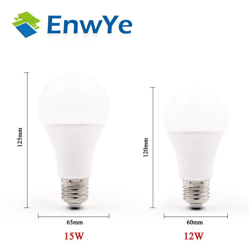 EnwYe LED Lamp Cup MR16 6W E27 LED Bulb Lights 6W 9W 12W 15W 220V Led Lamp Energy Saving Lamp DC 12V LED Lighting bulb
