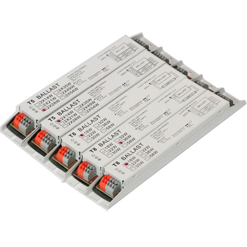 220-240v ac 2 x 18w 2 x 36w 2 x 58w bredspænding  t8 elektroniske ballast lysstofrør forkoblinger