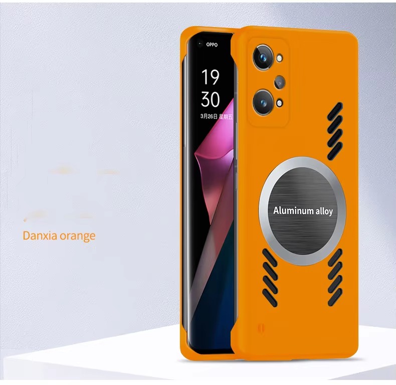 Schutzhülle aus robustem pc mit wärmeableitung für oppo realme gt neo 3 3t 2 2t 5 , auch für oppo realme  gt 2 Profi  gt2 geeignet.: Aluminium / Blau