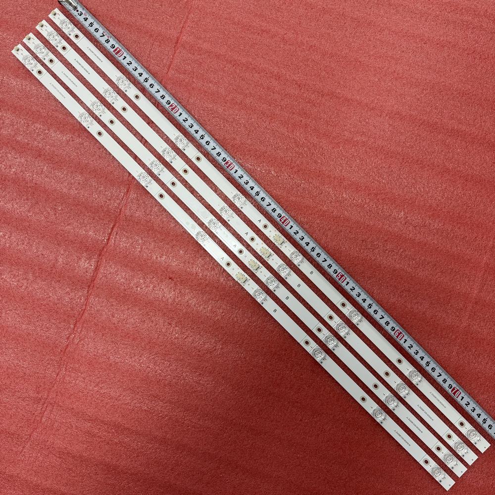 4 unids/set tira de LED 8LED para Hisense H43A6100 43H6E 43R6E 43H7608 43R6109 Sharp LC-43N7003U TV43-4X8 43RGE JHD425S1U51