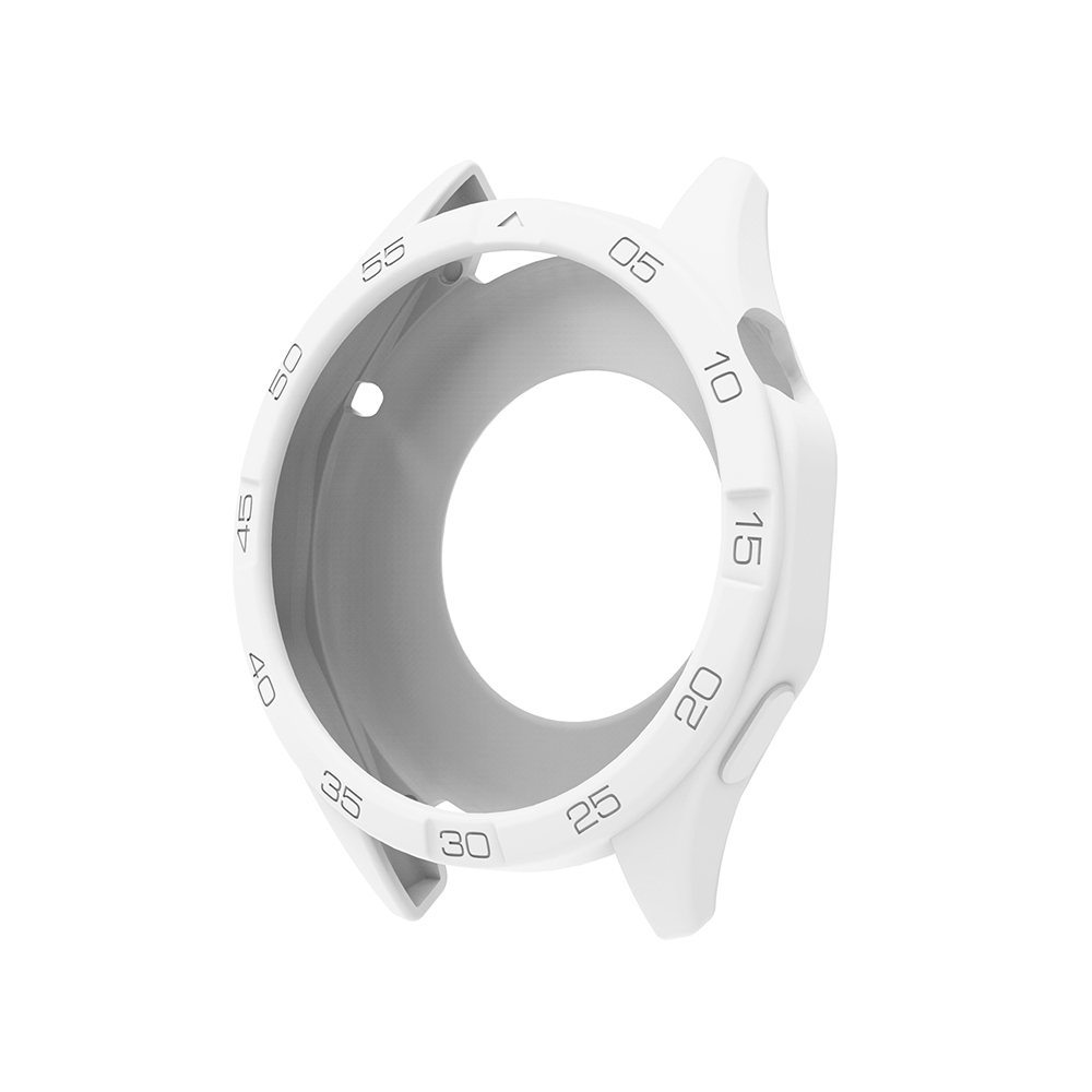 Silikonerem til huawei watch  gt4 gt5 46mm udskiftningsurrem + beskyttende etui: Hvid