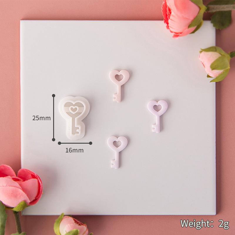Serie di san Valentino Amore Argilla polimerica Formine per orecchini Stampo Regalo per festa di nozze Orecchini fai da te Ciondolo per gioielli Stampi per fustelle: Grigio scuro