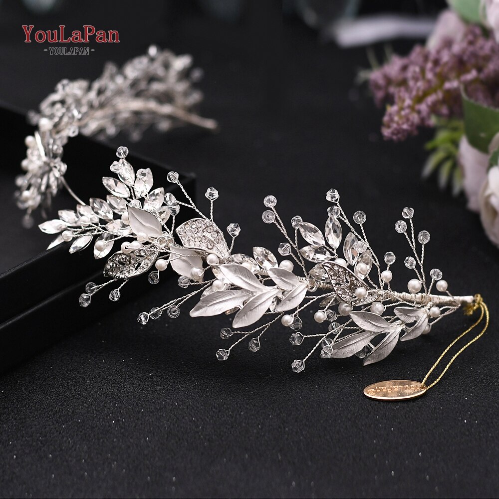 TOPQUEEN-bandeau de luxe pour mariage, HP273, bandeau, bijoux, couronne de mariage, diadème de mariée pour mariage: HP272