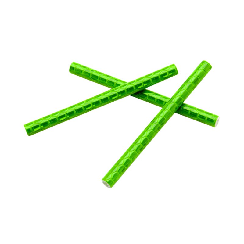 Reflector de rueda de radios de colores brillantes para bicicleta, suministros de decoración de medias de seguridad reflectantes, 12 unids/bolsa: Verde