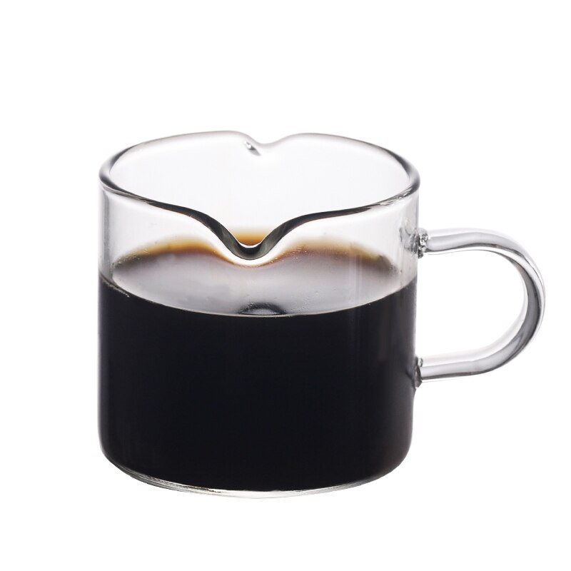 Tekopp i glas kaffemuggar med handtag espressokoppar latte art mjölkskummare skummugg mjölkmuggar drinkware: 120ml