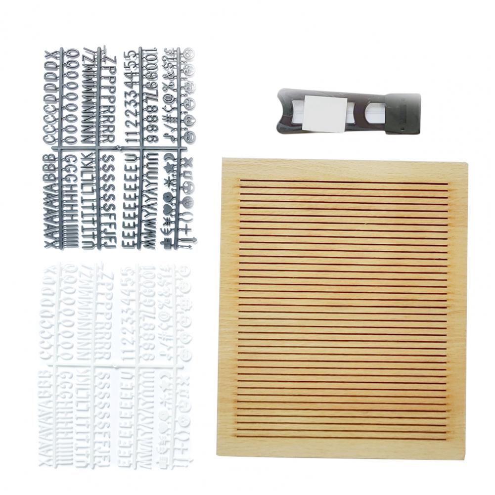1 Set Great Letter Board Wear-resistant Easy to Change Lightweight Oak Frame Wooden Letter Board