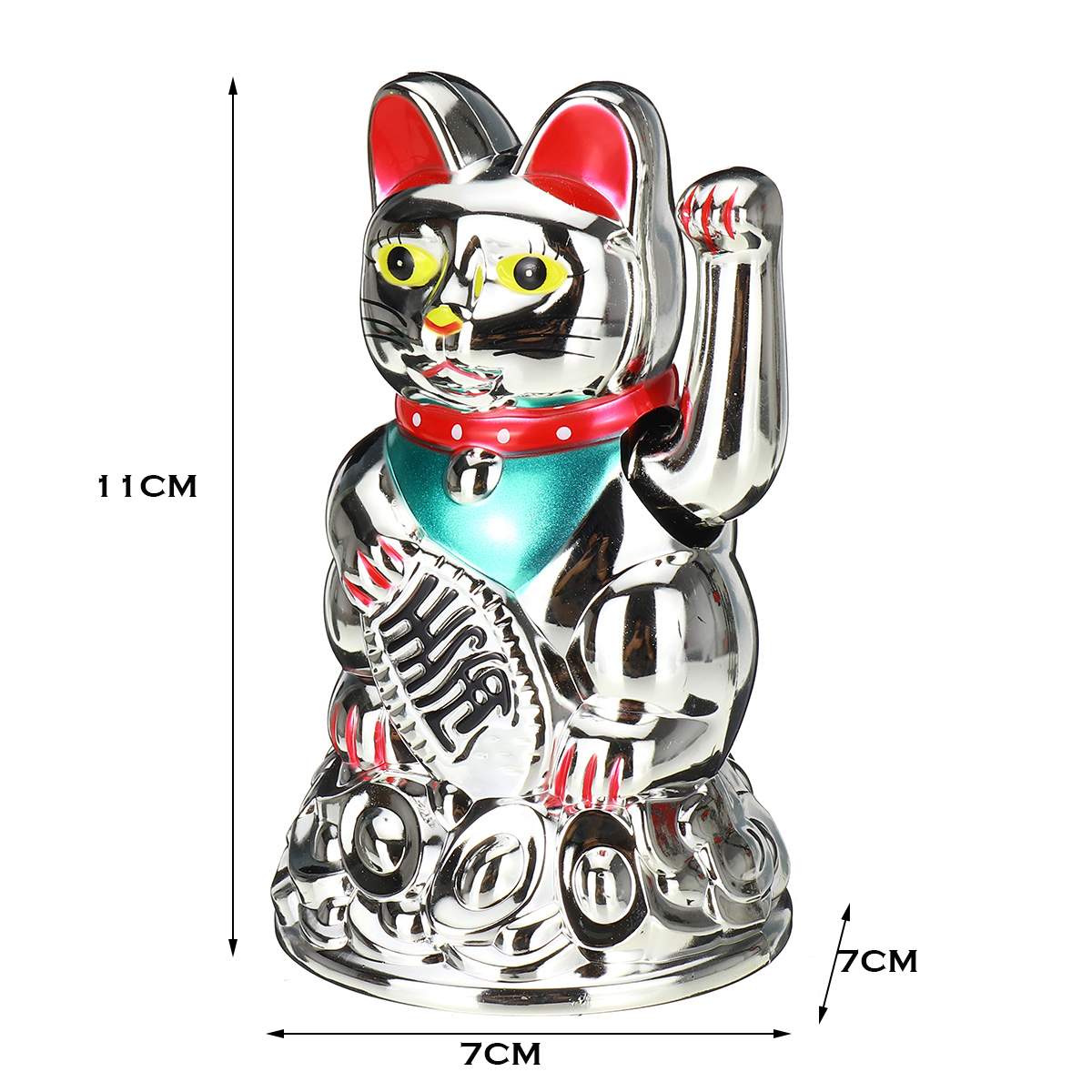 1Stck Schwarz Klassische Glück Reichtum Elektrische zwinkern Katze Winken Katze Zuwinken Maneki Feng Shui Handwerk Wohnkultur Weihnachten