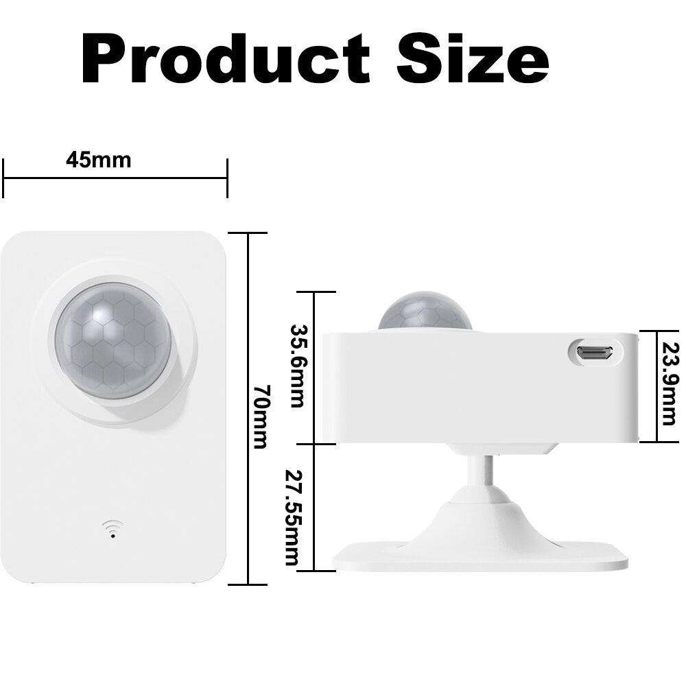 Smart PIR Infrared Motion Sensor Tuya Wifi Automation Human Body Infrared Detector Wireless Security Smart Life Home Alexa