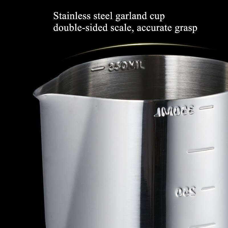350/550/900ml stainless steel needle-nosed garland coffee cup, thick stainless steel coffee cup with scaleاسحب الكوب