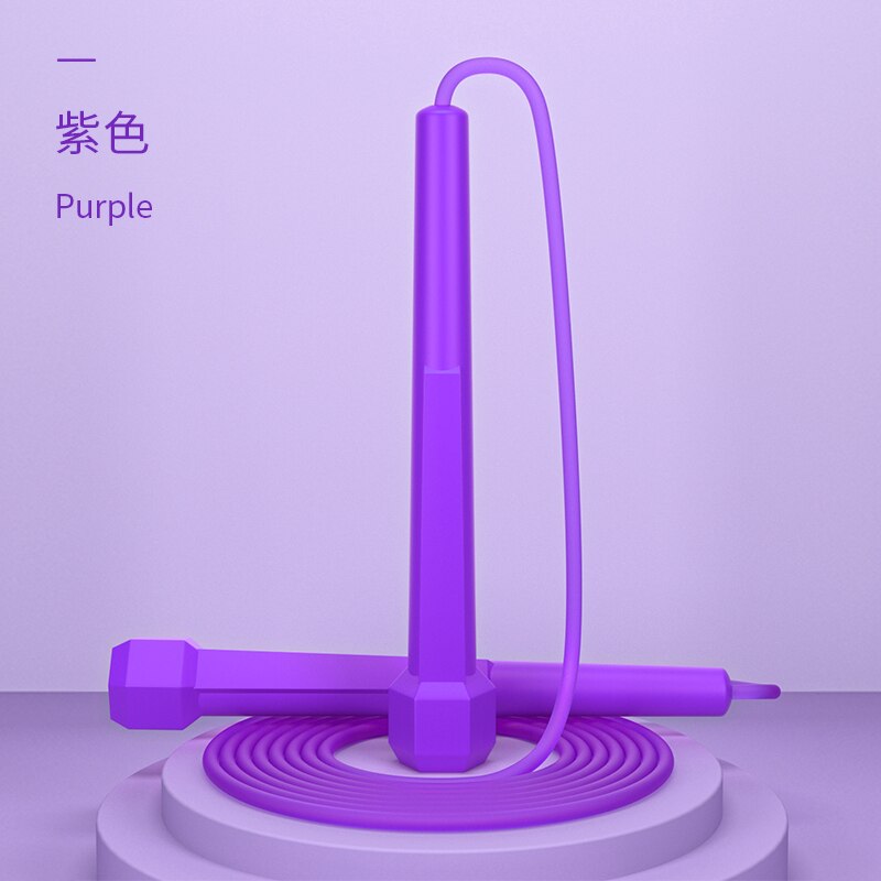 Draadloze Kabel Springtouw Roze Pvc Sport Smart Springtouw Met Teller Workout Pesi Palestra Draagbare Fitnessapparatuur BD50YY: PVC purple