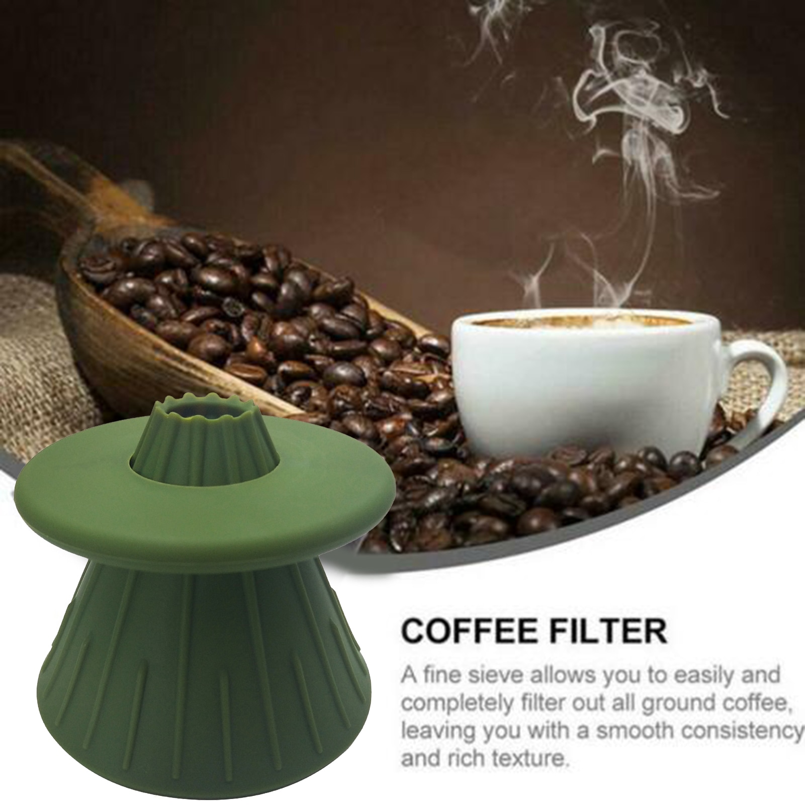 Main café entonnoir réutilisable Silicone café filtre tasse maison cuisine pour voyage rapide