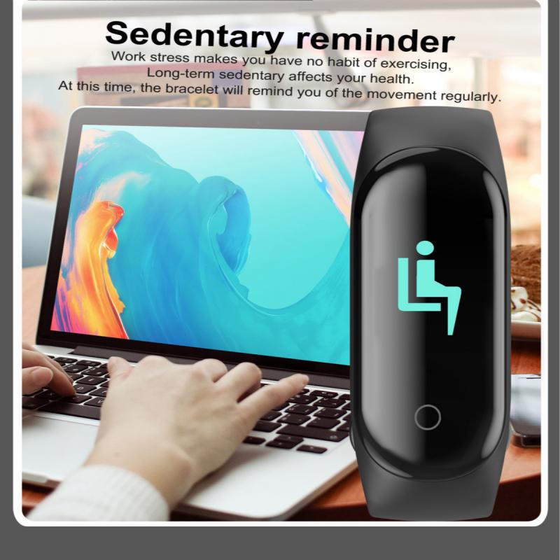 Smart Bracelet For IOS M4 Heart Rate Monitor Nrf52832 Fitness Tracker Watch Color Screen Call Reminder Smart Wristbands Outdoor