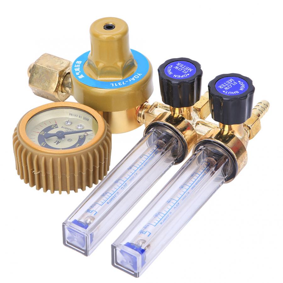 0.25MPa Argon Gas Pressure Reducer Regulator Double Gauge Meter Welding Accessory Gas Regulator