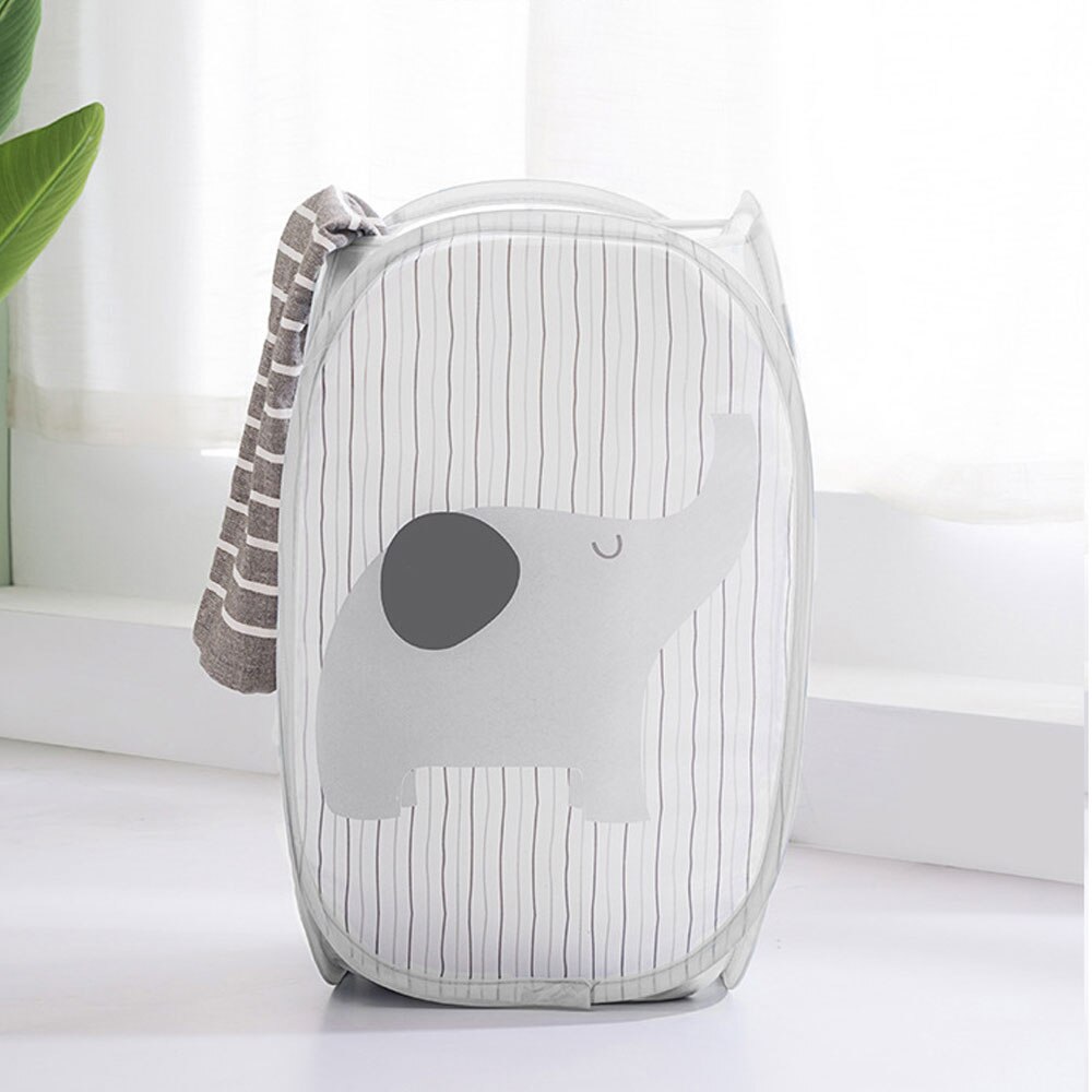 1 pcs Folding Laundry Storage Basket Folding Clothes Toy Bucket Holder Organizer Large Capacity Portable Sundries Organizer