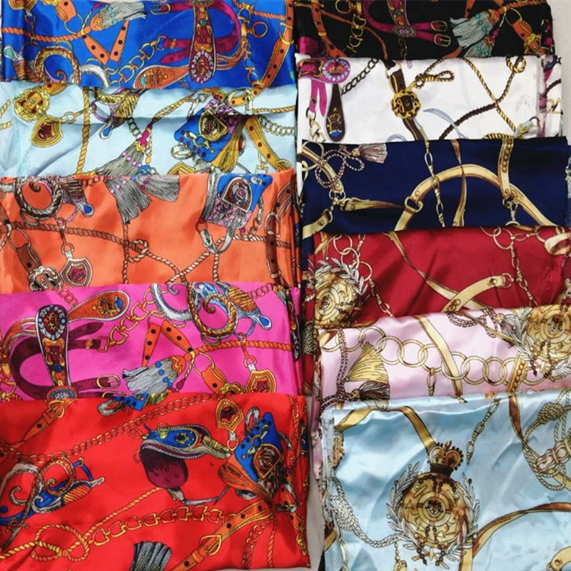 150cm satintyg klassiskt kedjetryck tyg hemservice sjal påslakan smycken tyg sjalar scarf gör-det-själv-tyg