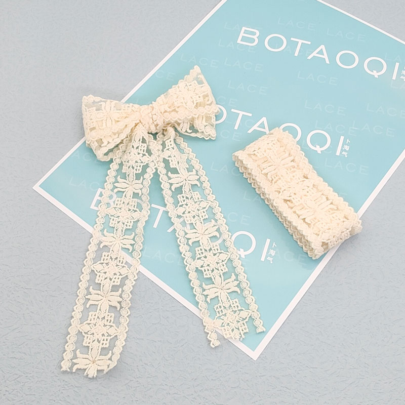 1 Yard Bilateral Milk Silk Lace Transparent Mesh Embroidery DIY Headdress Ribbon Wedding Dress 4cm White Cord lace Fabric: 4 / 1 Yard