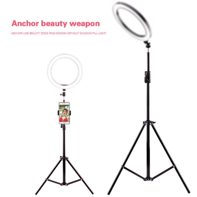 10.2 Inch Gebogen Oppervlak Usb Rgbw Dimbare Led Selfie Ring Vullen Licht Lamp Met Statief Afstandsbediening & Telefoon Klem voor Make-Up