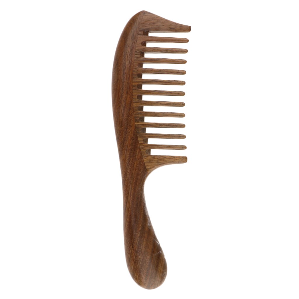 Sandalwood Scent Handmade Wooden Wide Tooth Vent Hair comb detangler brush -Anti Static