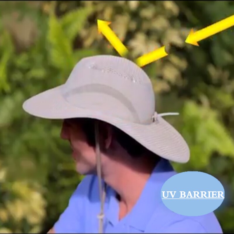 Słońce kapelusz UV gorące lato krem robić opalania hydro chłodzenie kapelusz typu wiaderko dla obu płci chłodzenie czapka z lodem gorące lato anty-uv szerokie rondo kapelusz słońce