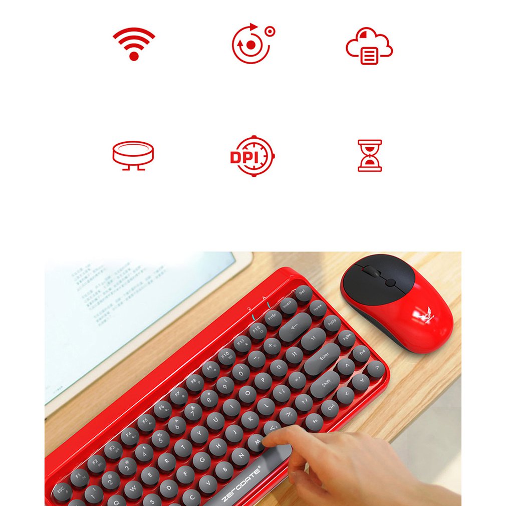 Dot Keyboard System-wide Use Keyboard adjustable Brightness For Smart Home Office Keyboard and Mouse Combo Kit