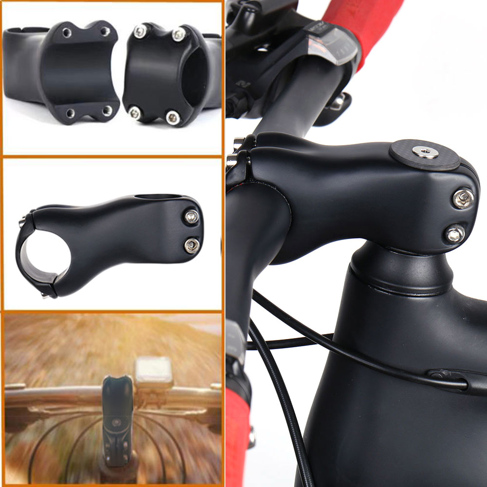 ELITA ONE Bicycle Stem Carbon Fibre MTB/Road Bike Stem 6/17 Degree 31.8MM Handlebar Stem UD/Black 70-130mmmm