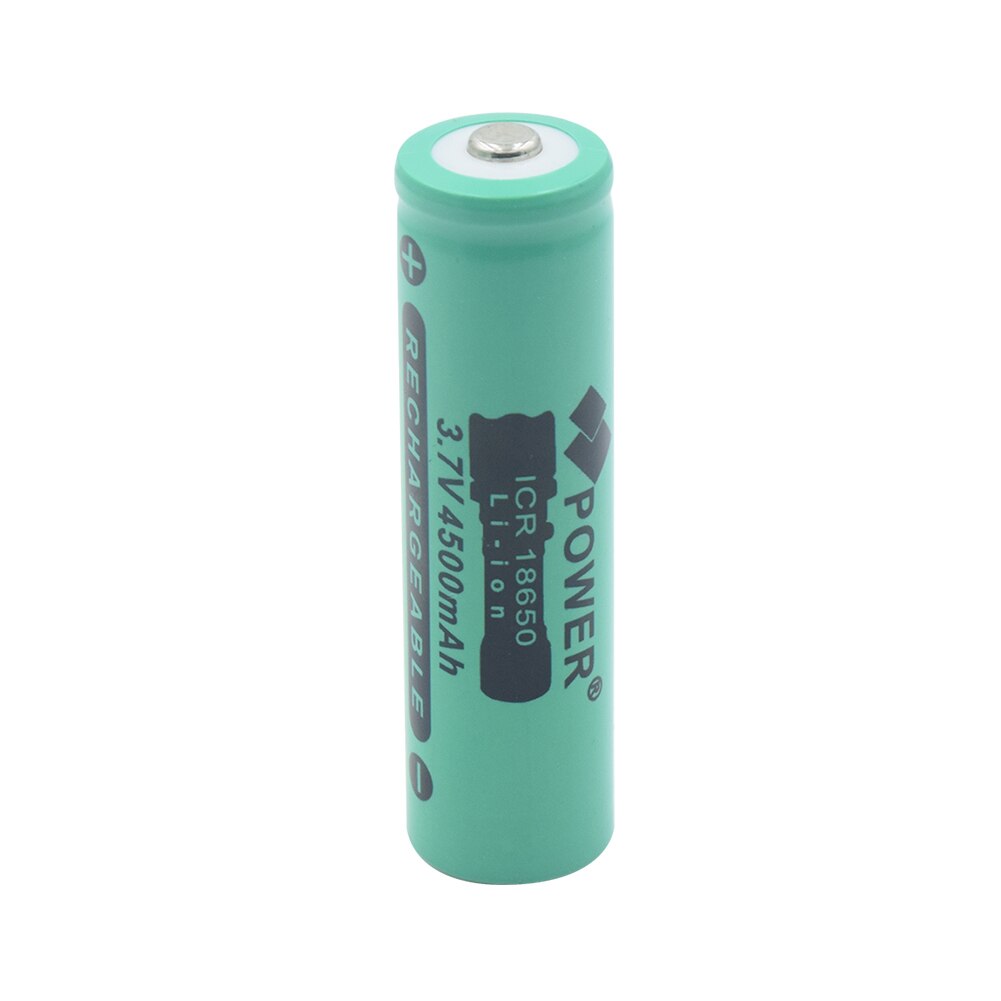 1/2/4 pièces 3.7V 4500mAh ICR 18650 Lithium Li Ion batterie Rechargeable bouton haut torche lampe de poche Batteries de remplacement