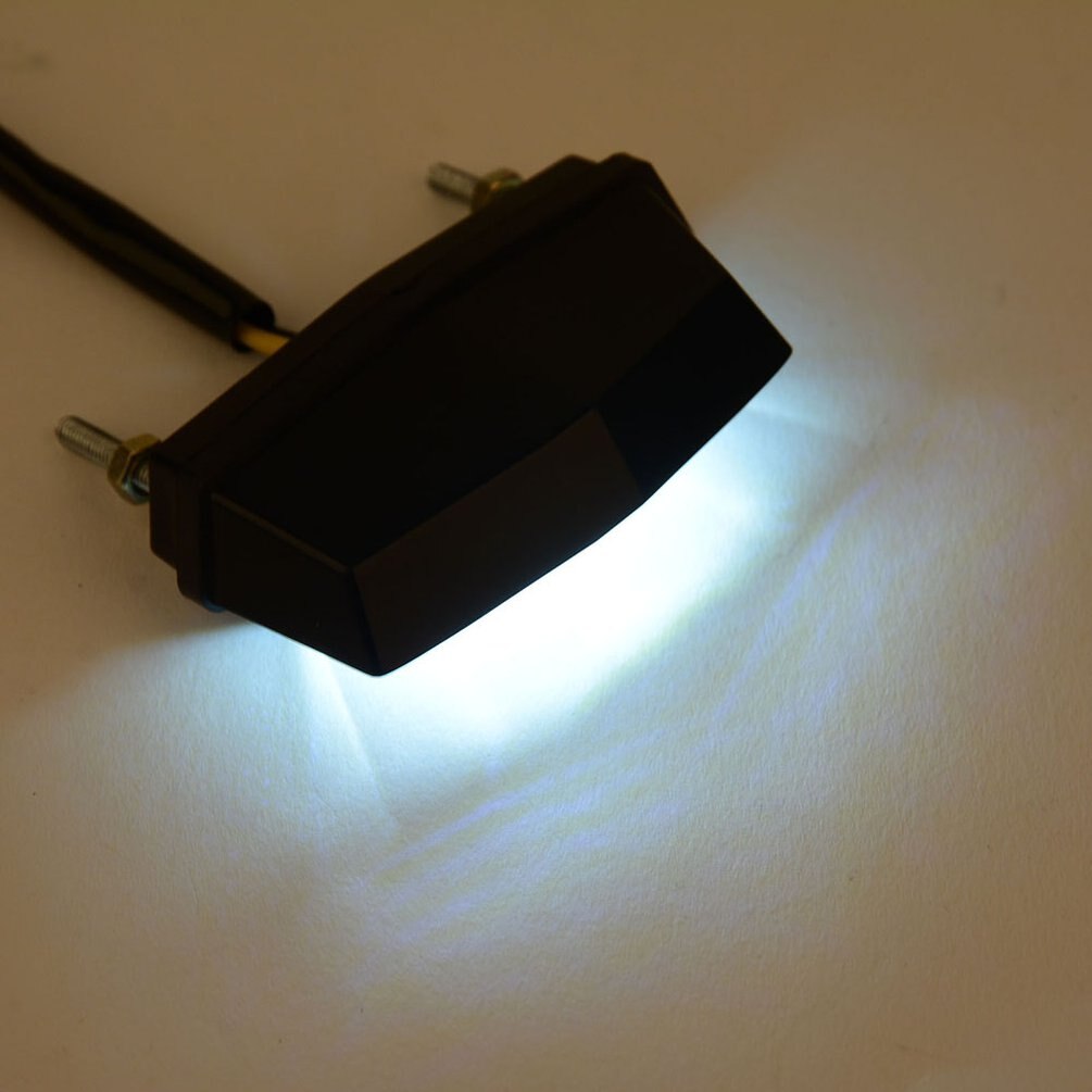 3Leds Motorfiets Zwarte Mini Led Kentekenplaatverlichting Achterlichten Lamp Licht