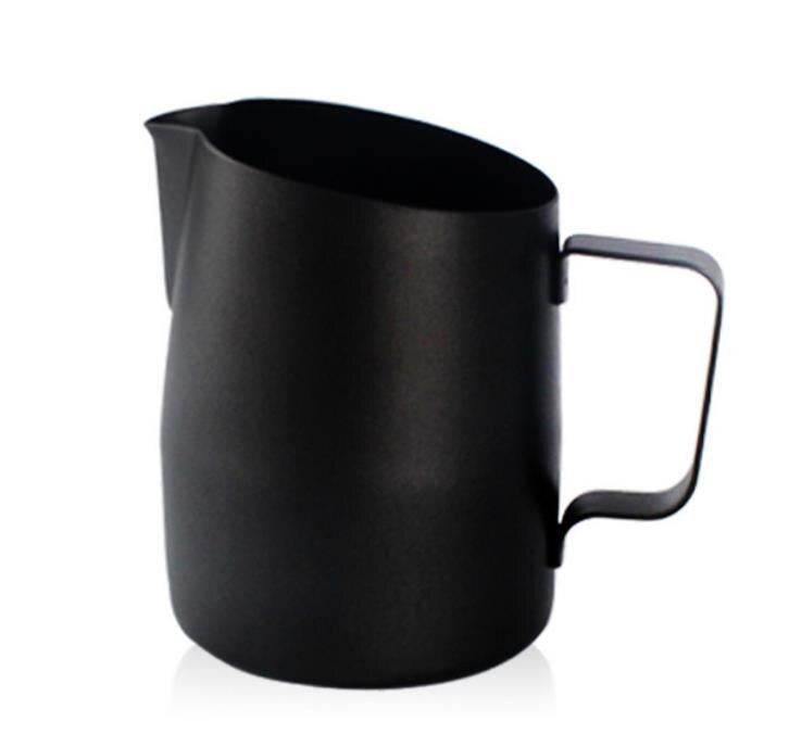 Cafetera de espuma de acero inoxidable, olla de flores, capuchino, taza de leche, café, olla de espuma de leche, jarra de leche, jarra para espumar leche: D