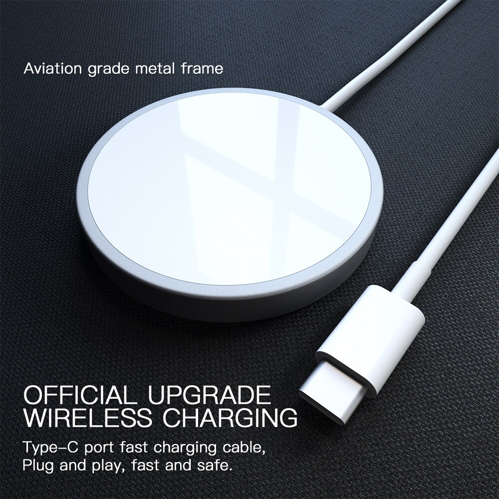 WLMLBU 15W Magnetische Drahtlose Ladegerät für iPhone 12 Profi Max 12Profi Qi Schnelle Ladegerät für iPhone 12 Mini USB C PD Adapter Magsafing